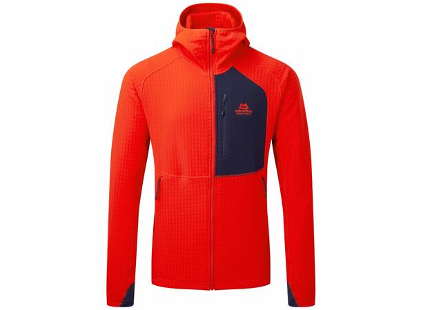 Shroud Hooded Mens Jacket Cardinal Orange/Medieval Blue S 