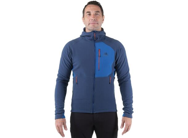 Shroud Hooded Mens Jacket Cardinal Orange/Medieval Blue S 