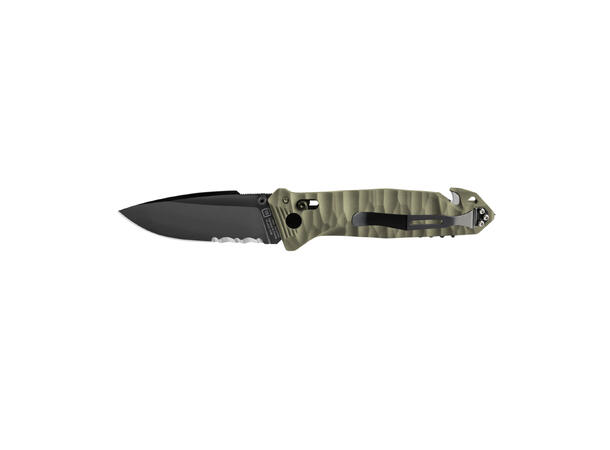 CAC PA6 TEXTURED GREEN HDL SERRATION BLADE 
