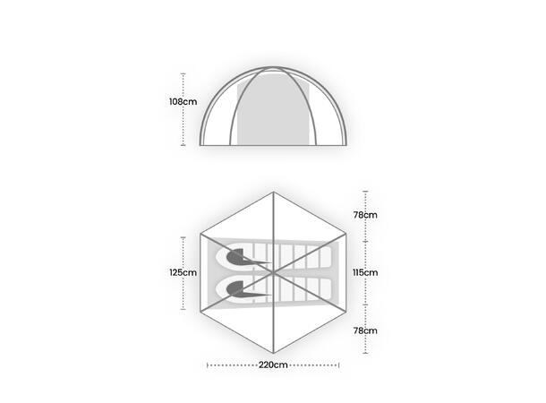 Vault Duo 2 pers Dome Telt 