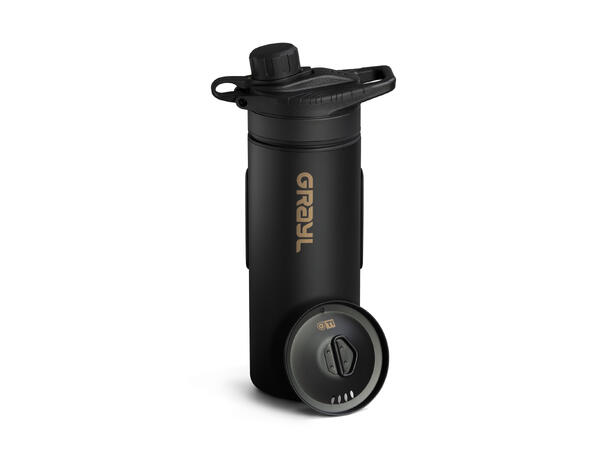 GeoPress® Ti Fil& P Bottle Plus Cook Lid 710ml Black Edition 