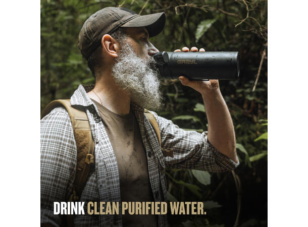 GeoPress® Ti Fil& P Bottle Plus Cook Lid 710ml Black Edition 