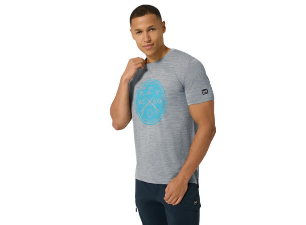 M Salt & Rock Tee Cashmere Grey Melange/Blue Heaven S 