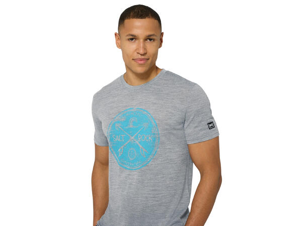 M Salt & Rock Tee Cashmere Grey Melange/Blue Heaven S 