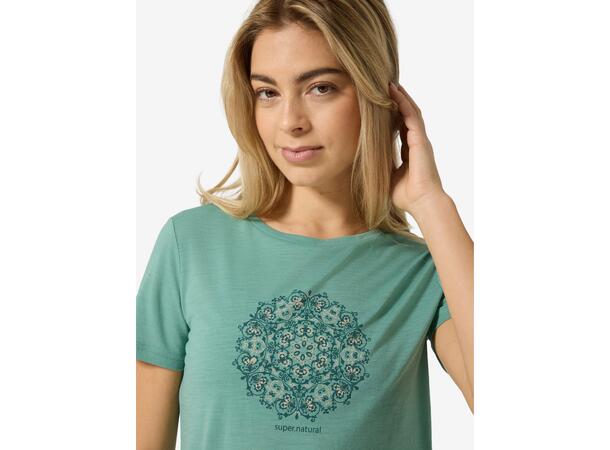 W Ornament Tee Lagoon Green/Pacific/Feather Grey M 