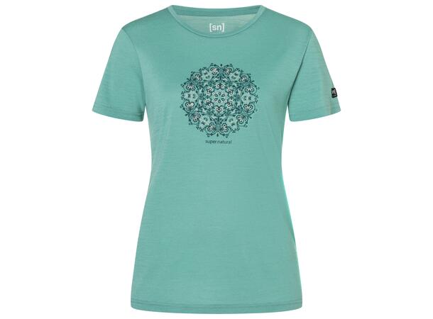 W Ornament Tee Lagoon Green/Pacific/Feather Grey S 