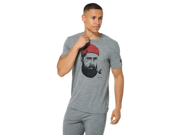 M Stian Sailor Tee Cashmere Grey Melange/Jet Black L 