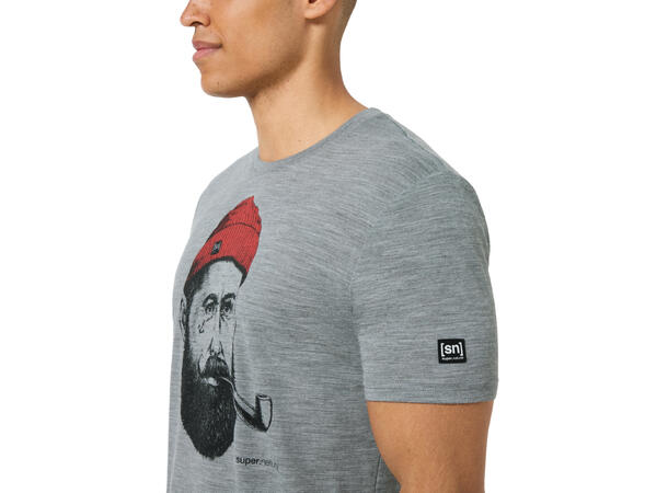 M Sailor Tee Cashmere Grey Melange/Jet Black M 