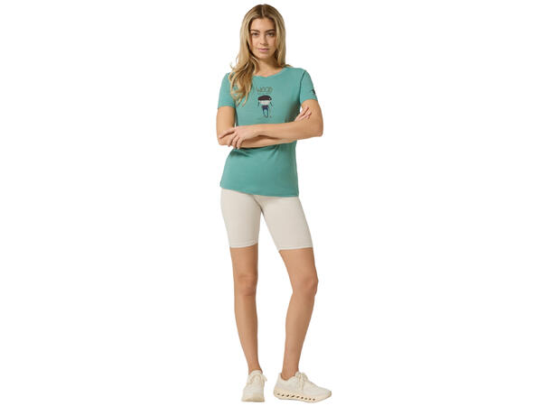 W Wood Craftine Tee Lagoon Green/Various M 