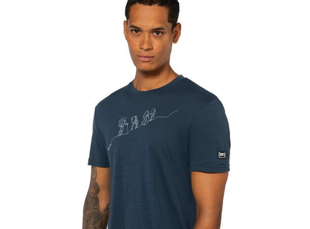 M Hiking Tee Blueberry/Vapor Grey L 
