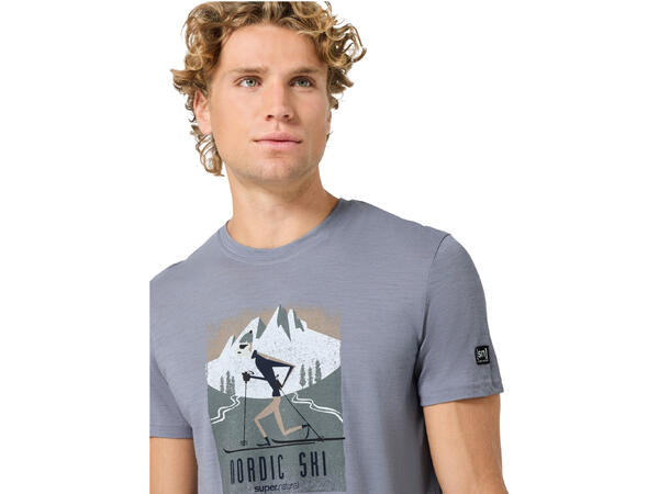 M Nordic Ski Tee Foggy Blue/Various M 