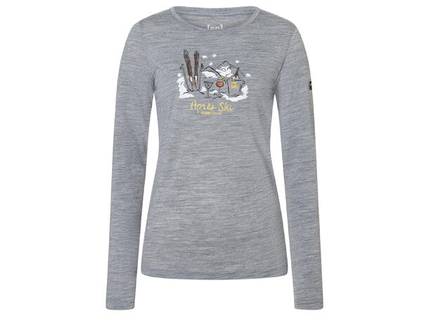 W Apres Ski Ls Cashmere Grey Melange/Various M 