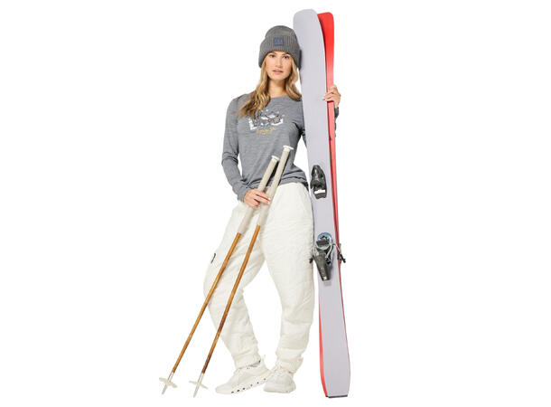 W Apres Ski Ls Cashmere Grey Melange/Various M 