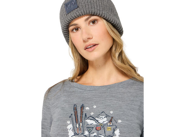 W Apres Ski Ls Cashmere Grey Melange/Various M 