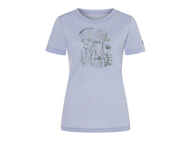W Rock Flowers Tee Forget Me Not Blue/Various XL 