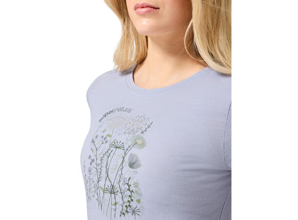 W Rock Flowers Tee Forget Me Not Blue/Various XL 